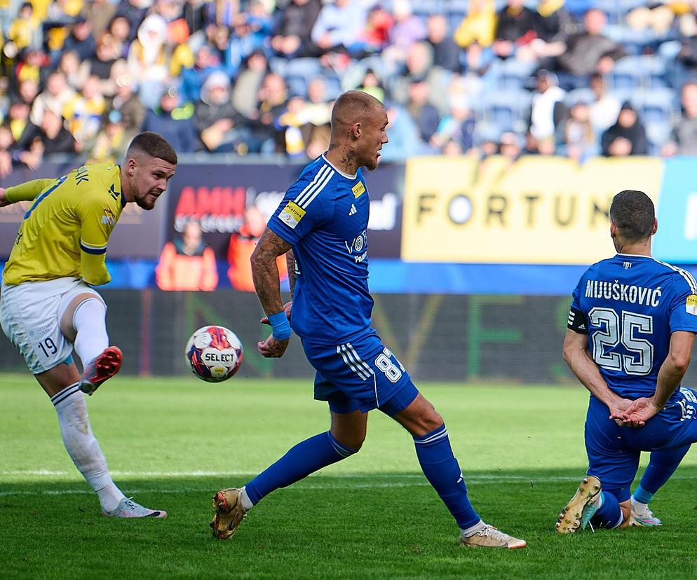Motor Lublin podczas meczu z Miedzią Legnica