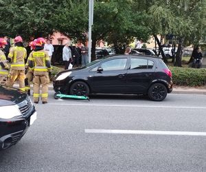 Hulajnoga pod kołami samochodu w Radomiu! Policja apeluje o ostrożność 