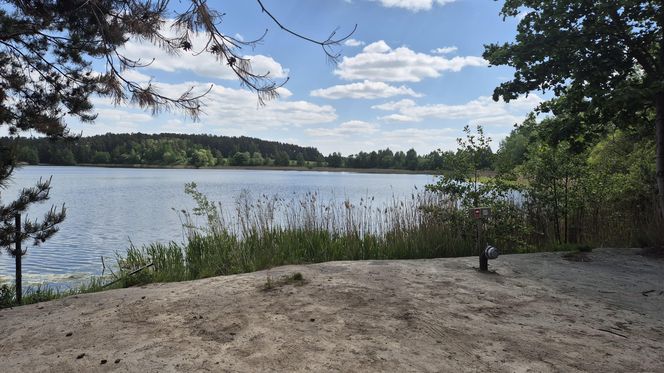 To jezioro w Olsztynie ma niezwykle czystą wodę. Jest kilka dzikich plaż, które świecą pustkami