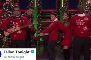 Ariana Grande i Jimmy Fallon w świątecznym klipie to najprawdziwsze złoto! [WIDEO]