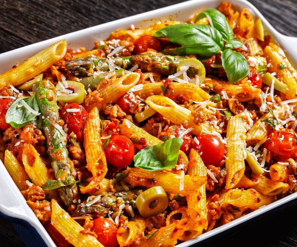 Zapiekanka z makaronu i kurczaka