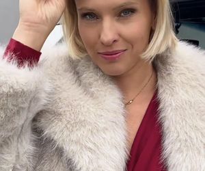 M jak miłość. Dorota (Iwona Rejzner) na planie