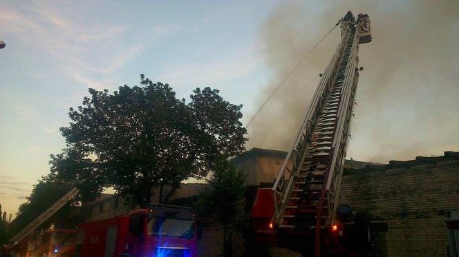 Pożar starej rzeźni w Chorzowie