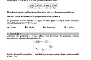 Egzamin gimnazjalny 2019 - część przyrodnicza