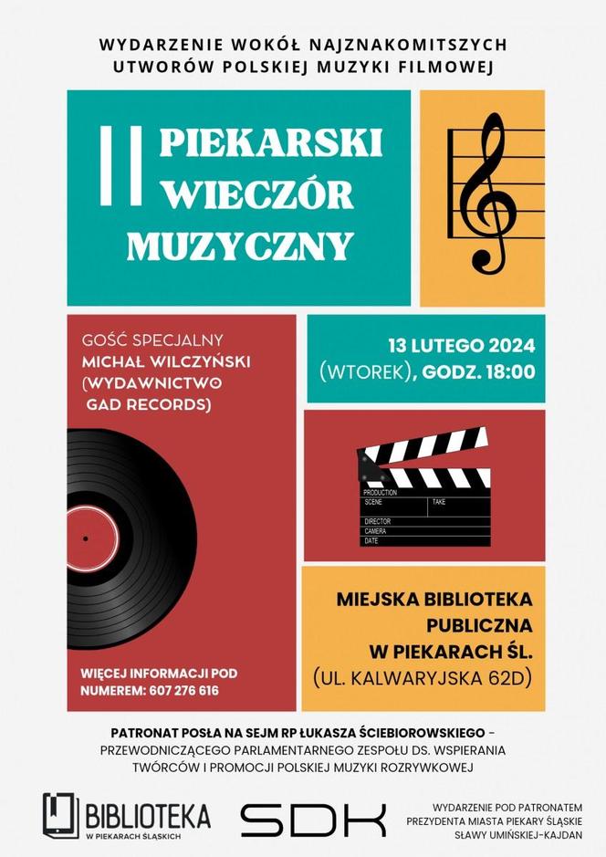 13 lutego w bibliotece w Piekarach odbędzie się II Piekarski Wieczór Muzyczny