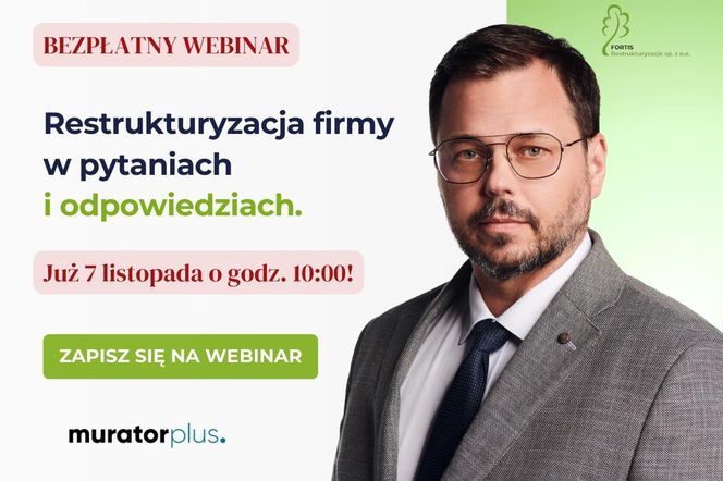 Bezpłatne webinarium: Restrukturyzacja firmy w pytaniach i odpowiedziach