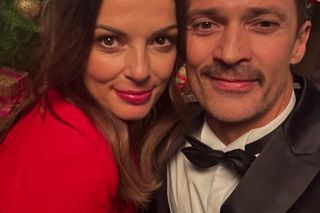 Barwy szczęścia na planie. Kasia (Katarzyna Glinka), Mariusz (Rafał Cieszyński)