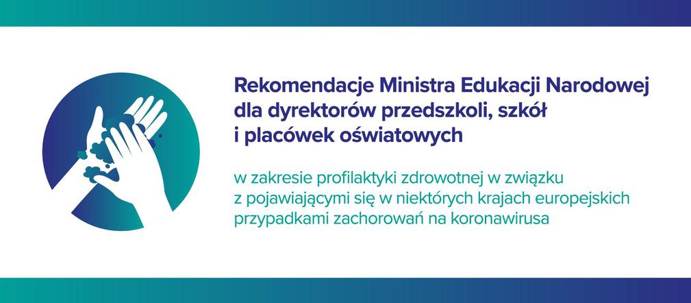 Rekomendacje Ministra Edukacji Narodowej dla dyrektorów przedszkoli, szkół i placówek oświatowych