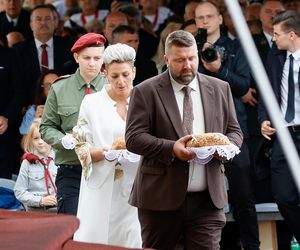 Prezydent na dożynkach.