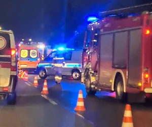 Poważny wypadek czterech samochodów na DTŚ w kierunku Gliwic