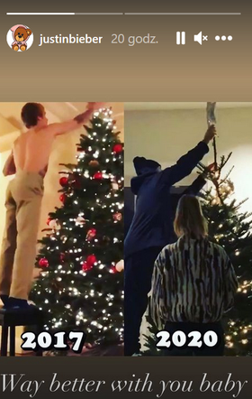 Justin i Hailey Bieber dekorują drzewko