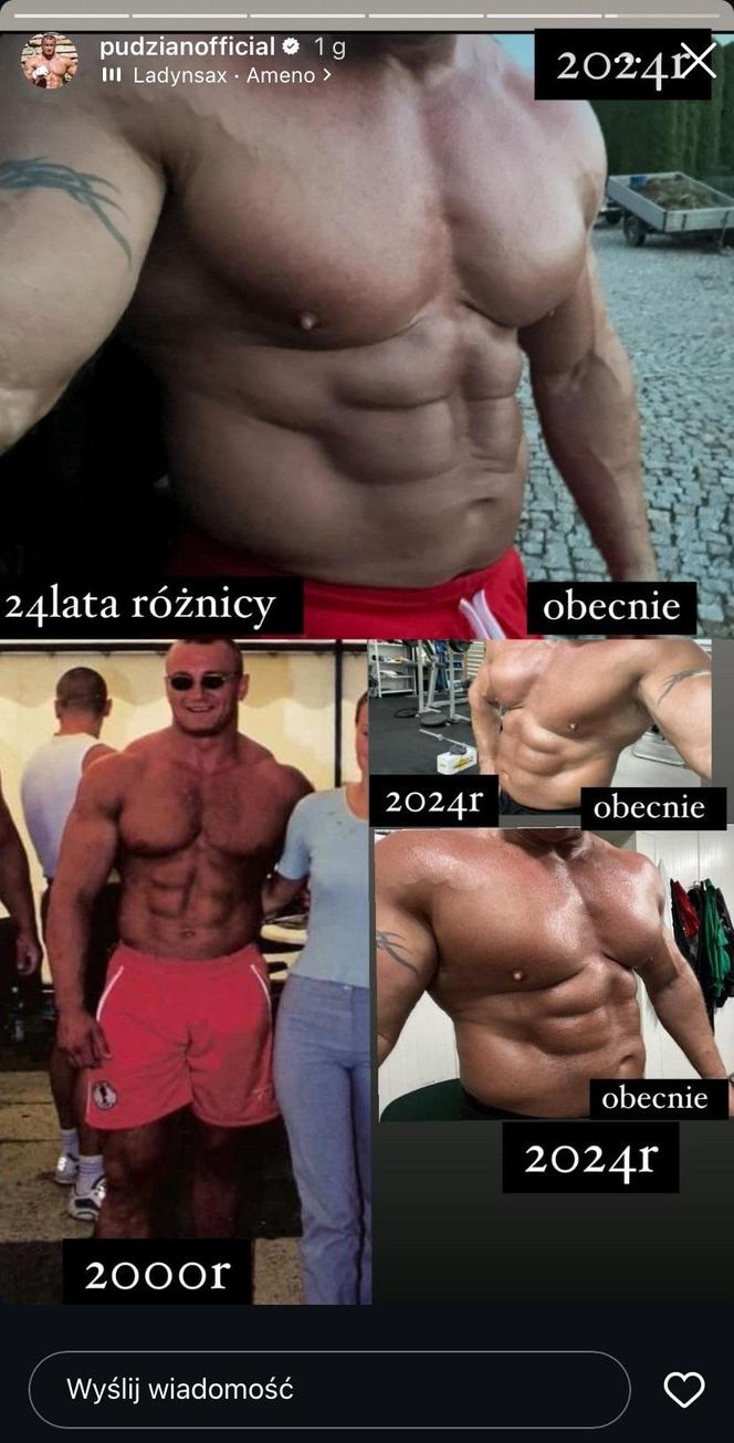 Ciało Mariusza Pudzianowskiego kiedyś i dziś