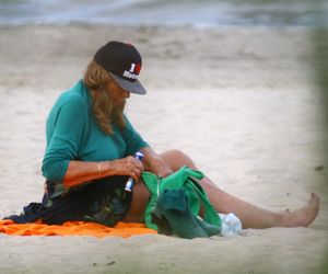 Agnieszka Fitkau-Perepeczko na plaży w Sopocie