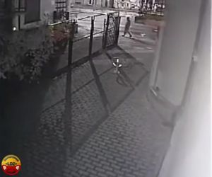 Bandzior napadł panią Natalię i zaczął ją dusić. Kobieta pogoniła drania