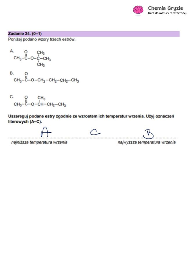 Matura chemia 2025: Odpowiedzi [16.05.2025] nowa formuła 2023