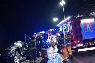 Wypadek na trasie Siedlce - Łuków, kierowca ranny