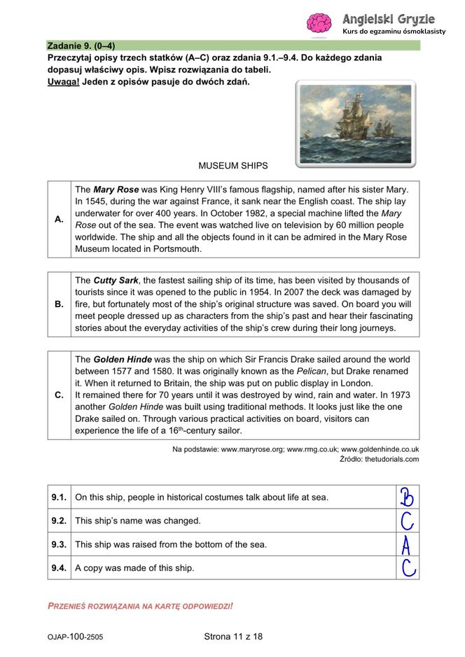 Egzamin ósmoklasisty język angielski 2025: wszystkie (sugerowane) ODPOWIEDZI i ARKUSZE CKE [15.05.2025] 