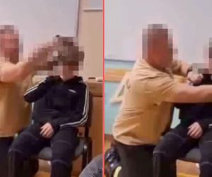 Strażak założył uczniowi opaskę na szyję. Szokujące nagranie ze szkoły