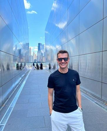 Rafał Mroczek (Paweł w M jak miłość) w Nowym Yorku 2023