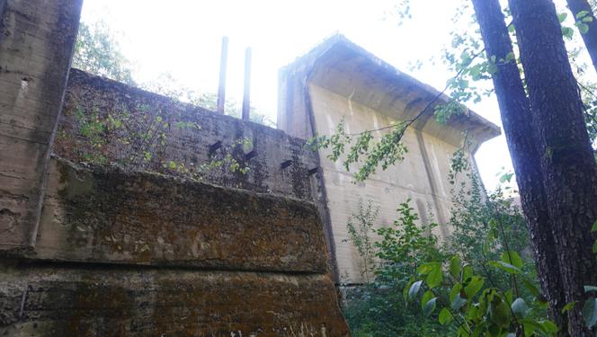 Monumentalna śluza Leśniewo z symbolami III Rzeszy ukryta w mazurskim lesie. Jest owiana tajemnicą [ZDJĘCIA]