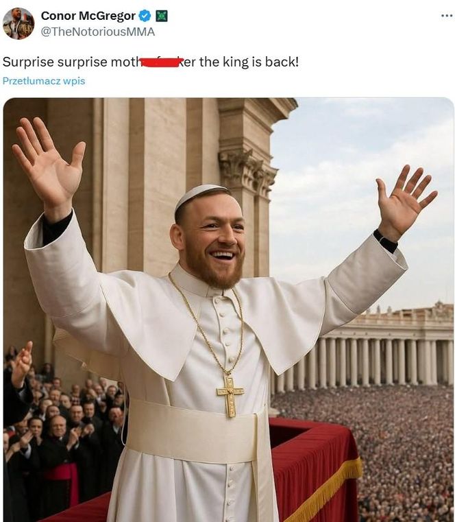 Conor McGregor żartuje z wyboru papieża