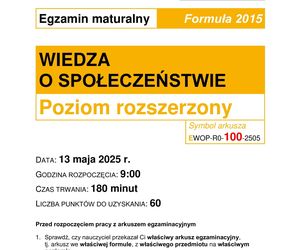 Matura 2025 WOS rozszerzony: odpowiedzi do wszystkich zadań z arkusza CKE - Formuła 2015 [13.05.2025]