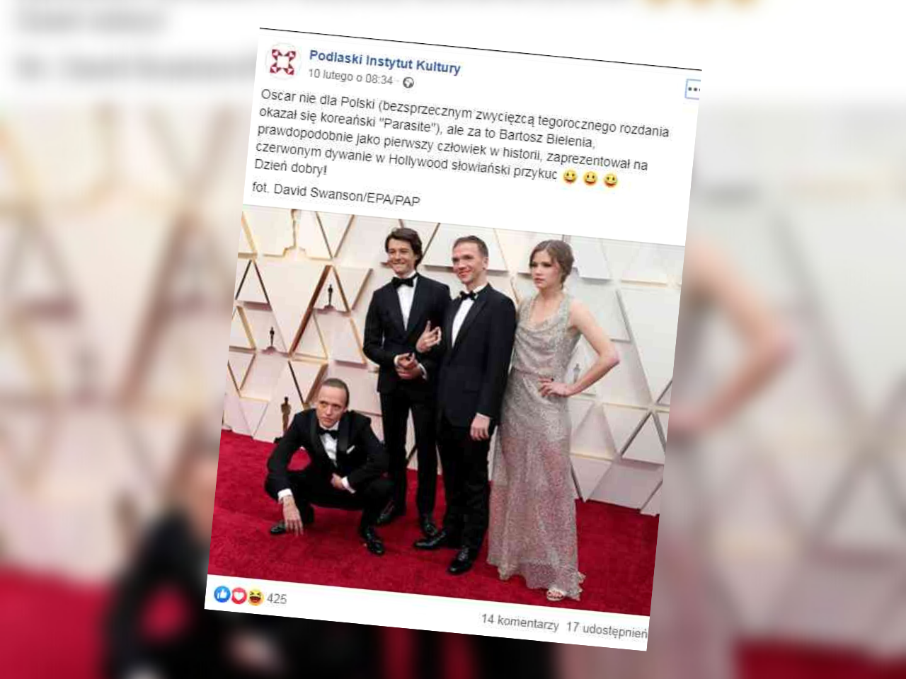 Słowiański przykuc w Hollywood. Zdjęcie Bartosza Bieleni to HIT internetu!