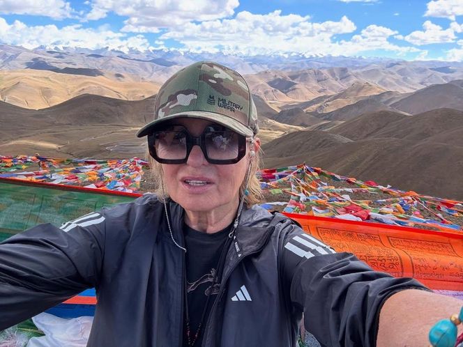 Ewa Kasprzyk medytuje w Tybecie