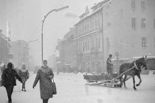 Ubrania zimowe z czasów PRL-u 