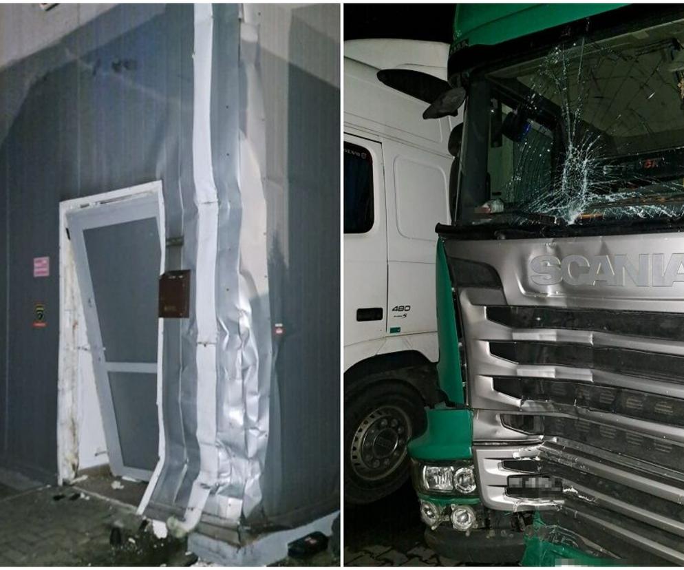 Pijany kierowca ciężarówki wjechał w stację paliw. Obywatel Białorusi już usłyszał zarzuty 