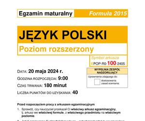 Matura 2024: język polski rozszerzony. ARKUSZ CKE STARA FORMUŁA 2015