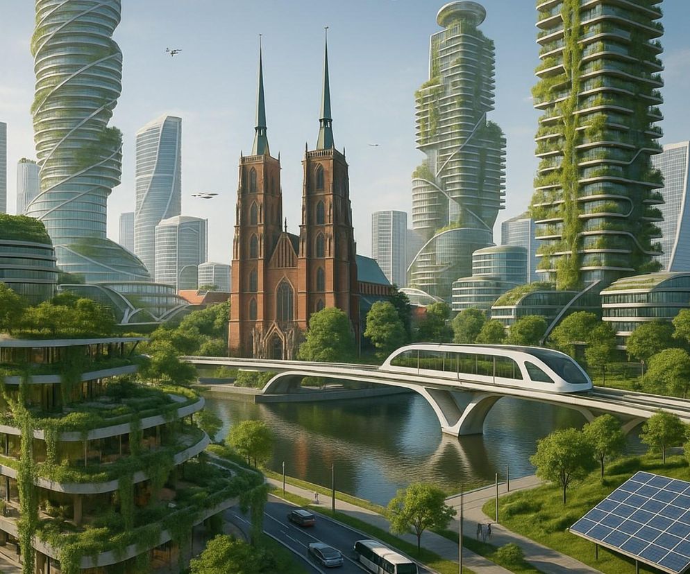 Jaki będzie Wrocław w 2050 roku? AI stworzyła wizualizacje 