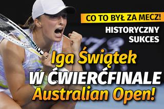 Iga Świątek w ćwierćfinale Australian Open! Awansowała i popłakała się po strasznej wojnie