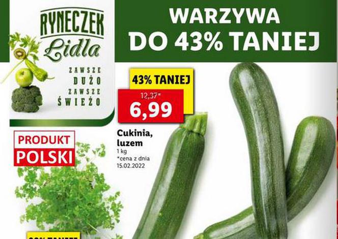 Cukinia 6,99 zł/kg