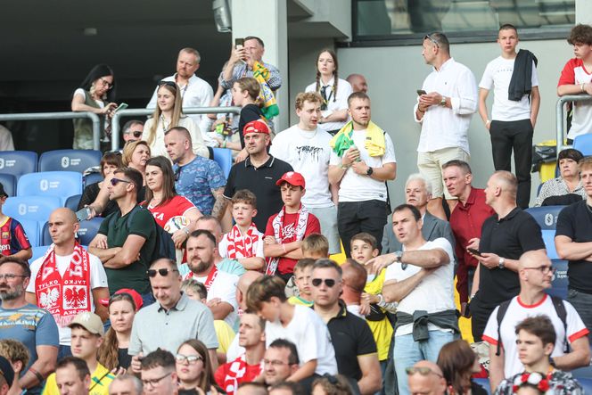 Kibice na meczu gwiazd Polska - Brazylia na Stadionie Śląskim