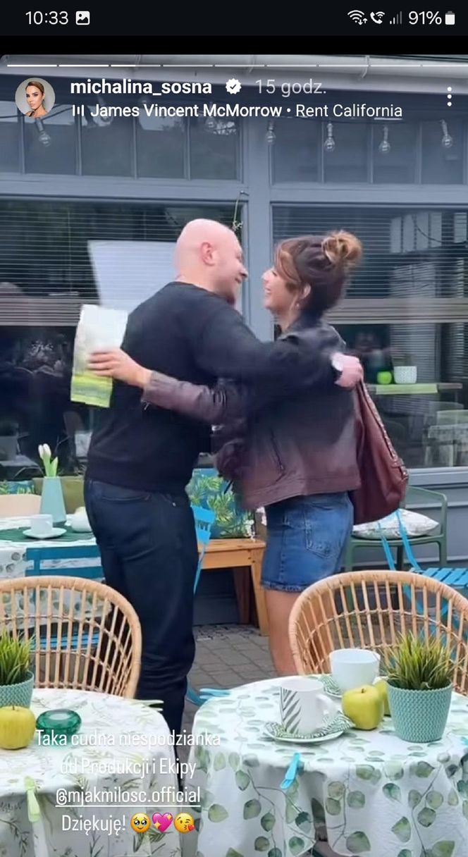 M jak miłość. Kama (Michalina Sosna) na planie