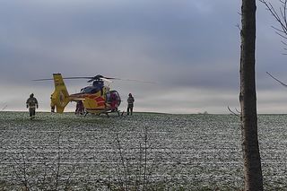 Wypadek pod Braniewem. Trzy osoby poszkodowane