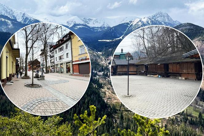 Wymarłe Zakopane przed sezonem. Pustki na Krupówkach i pod Gubałówką