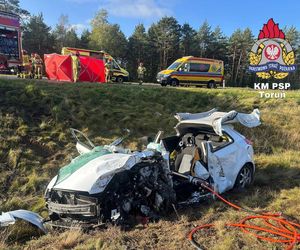 Tragiczny wypadek pod Toruniem. Nie żyje młoda kobieta, sześć osób w szpitalu. Co się stało na S10?