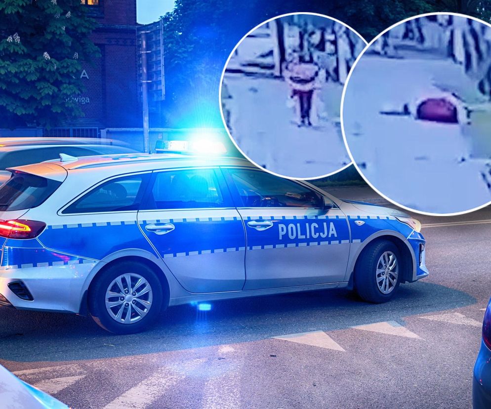 Kobieta runęła nagle na chodnik. Wszystko na oczach policjantów