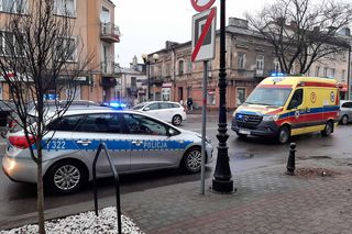 Stłuczka i potrącenie pieszego w centrum Siedlec
