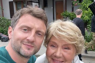 	M jak miłość na planie nowy sezon. Barbara (Teresa Lipowska), Bartek (Arkadiusz Smoleński)