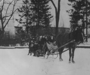 Żory, zima 1934 r. - fotografia ze zbiorów K. Kubiaka