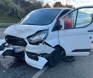 Wypadki z furgonetkami przy lotnisku i na S8