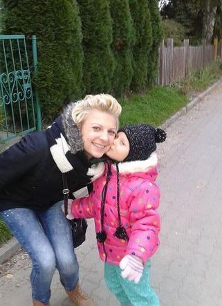 Magdalena Narożna z córką