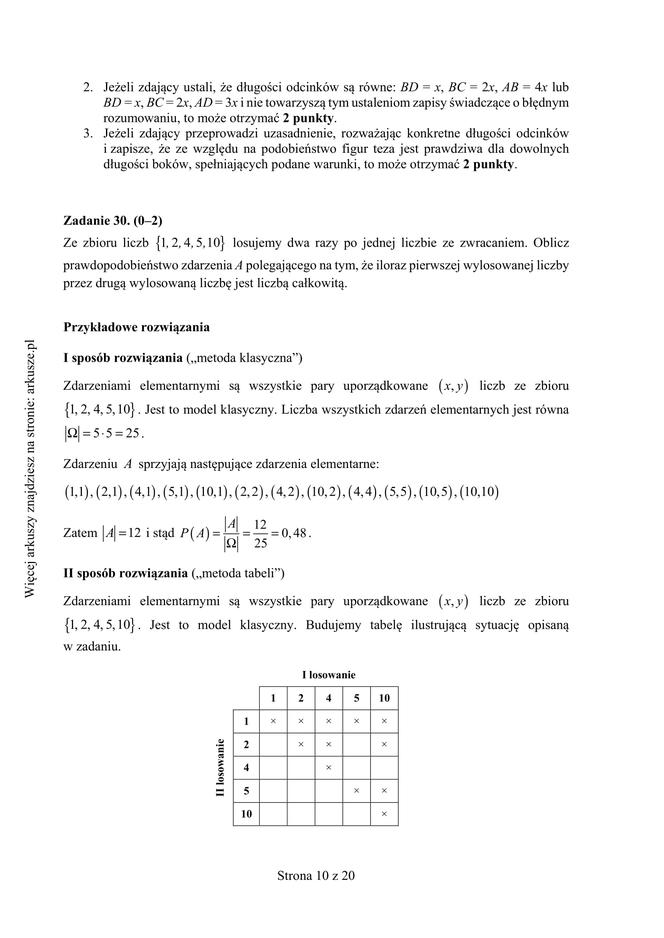 Próbna Matura 2021 Odpowiedzi Matematyka / Matura 2010 ...
