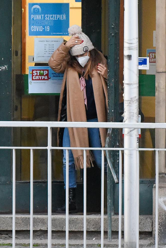 Anna Mucha odwiedziła punkt szczepień w Warszawie