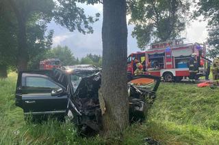 Dramat pod Wyszkowem. Rodzina roztrzaskała się na drzewie. 5 osób rannych w tym 2 dzieci