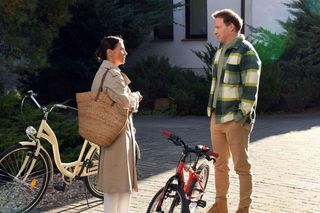 Barwy szczęścia odc. 3143. Kasia (Katarzyna Glinka), Łukasz (Michał Rolnicki)