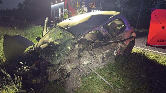 Toyota zmiażdżona przez ciężarówkę! 65-latka nie miała żadnych szans